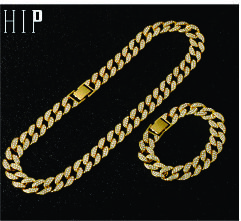 Hip Hop Miami Curb Cuban Chain Necklace 15MM Gold 